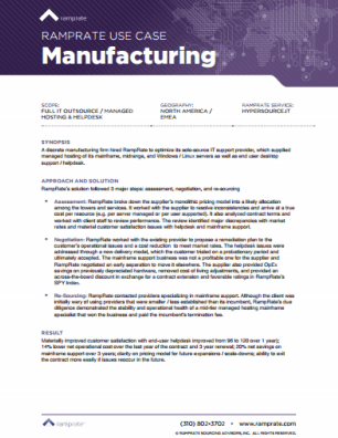 RampRate Use Case - Manufacturing RampRate Use Case - Manufacturing